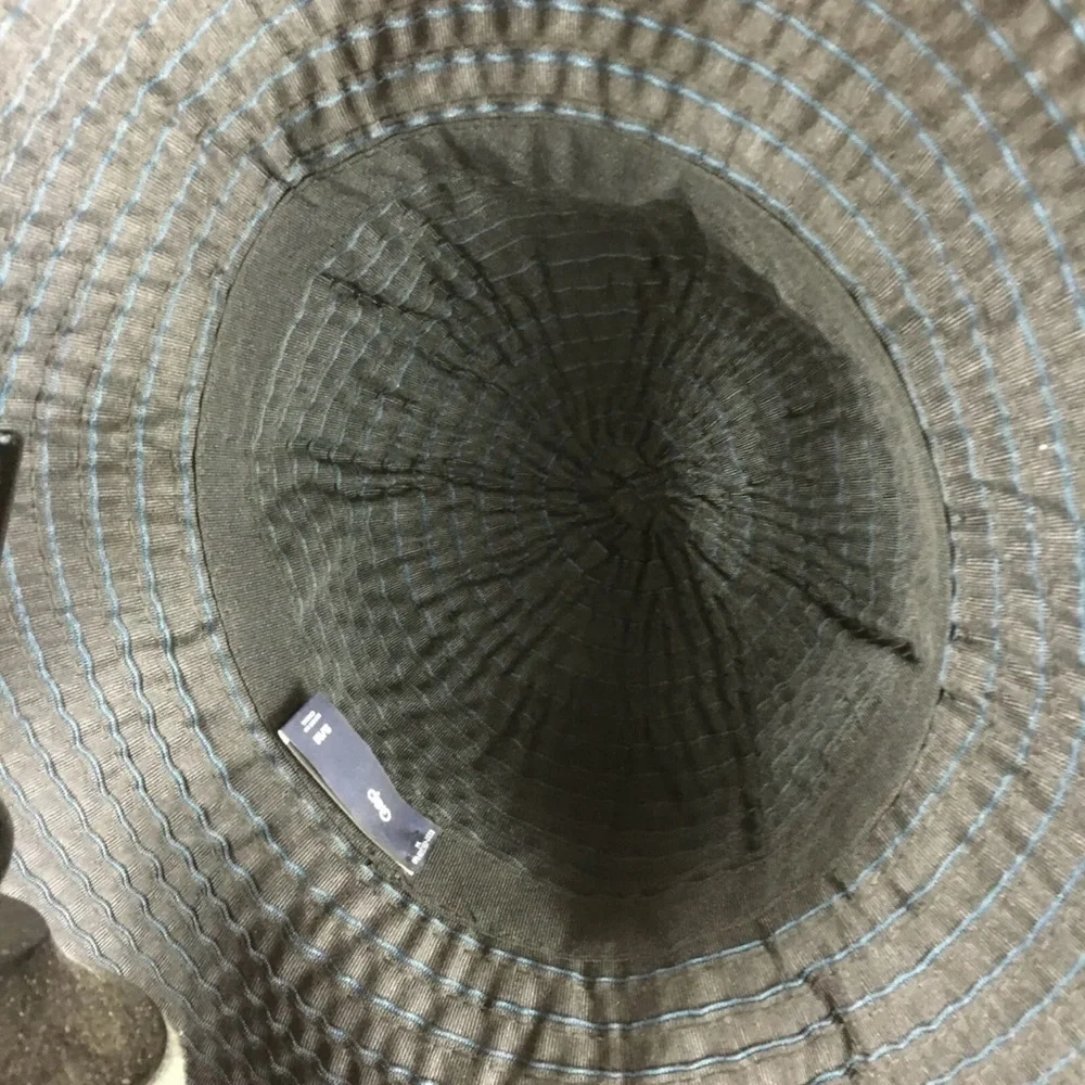 Gap Women Blue Wide Brim Sun Hat Breathable Bucket Cap Summer